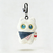 (Style A)Cat Cute Plush Doll Pendant With Rainbow Scarf Car Backpack Accessories Decor