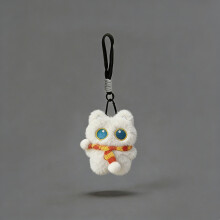 (Style I)Cat Cute Plush Doll Pendant With Rainbow Scarf Car Backpack Accessories Decor