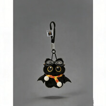(Style L)Cat Cute Plush Doll Pendant With Rainbow Scarf Car Backpack Accessories Decor