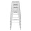 hjh OFFICE Barstool bistro stool VANTAGGIO HIGH metal stackable sturdy bistro stool white 4