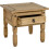 Seconique Seconique Corona 1 Drawer Lamp Table in Distressed Waxed Pine 3