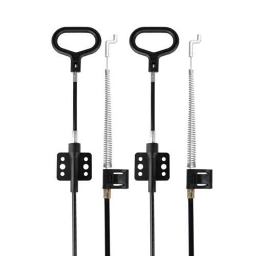 Faderr D-Ring Handle Recliner Pull Cable Spring, Recliner Replacement Parts Sofa Reliable Release Lever Handle Replacement Cable (Black/2 pcs) 2