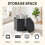 PINPLUS Folding Storage Ottoman, Linen Hexagonal Footrest, Dark Grey 4