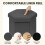 PINPLUS Folding Storage Ottoman, Linen Hexagonal Footrest, Dark Grey 5