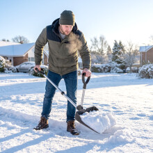 Outsunny Heavy-Duty Snow Shovel with Assist Handle and 45cm Wide Blade
