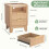 Quikraen 50cm width Bedside Table with Charging Station&Sensor LED Light 2
