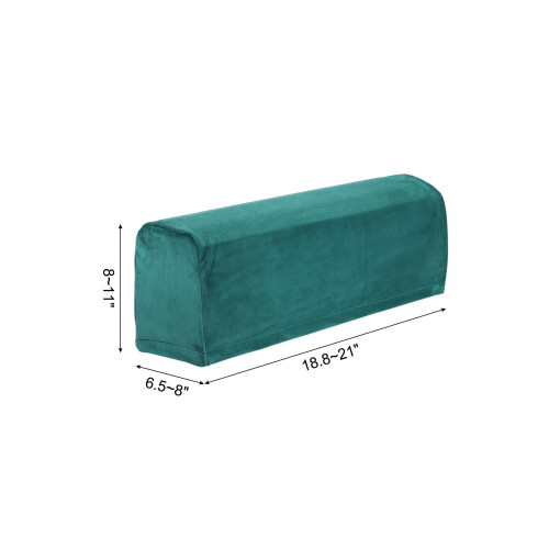 sourcing map Stretch Sofa Armrest Covers Dark Green 2 Pcs 1