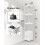 Housolution 6 Tier Corner Shelf Stand with Storage and Fabric Drawers,White 2
