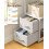 Housolution 6 Tier Corner Shelf Stand with Storage and Fabric Drawers,White 3