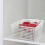 Fosly Large Rectangular Storage Basket Set of 4, White Plastic Basket Boxes 2
