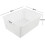 Fosly Large Rectangular Storage Basket Set of 4, White Plastic Basket Boxes 3