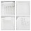 Fosly Large Rectangular Storage Basket Set of 4, White Plastic Basket Boxes 4