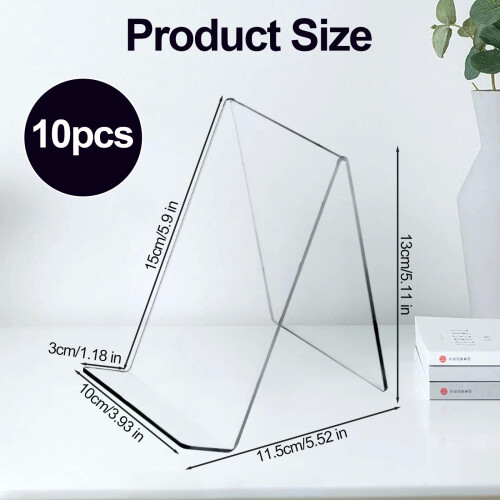 10 PCS Acrylic Book Display Stands, Clear Book Stand Holder 1