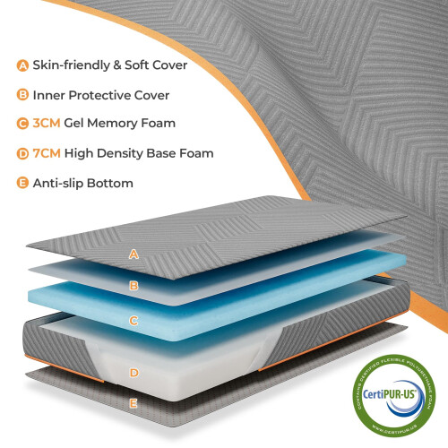 Vesgantti Vesgantti Folding Mattress Small Single 10CM Memory Foam Foldable Mattress 2