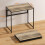 GreenForest Folding Desk 80cm No Assembly Required for Small Space, Grey 2
