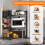 EOXCIIU 3-Tier Microwave Oven Stand 4