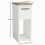 ComfortCove Narrow Bedside Table with Storage Shelf & Handle, White/Oak 3