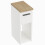 ComfortCove Narrow Bedside Table with Storage Shelf & Handle, White/Oak 5