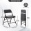 CHAIRABLE Padded Folding Chairs with Thick Cushion, 2 Pack Black 2
