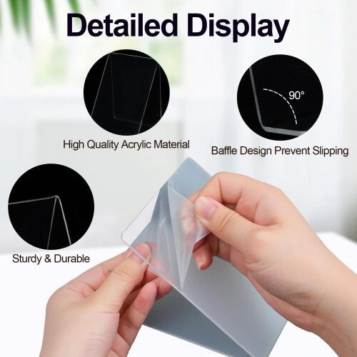 6 PCS Acrylic Book Display Stands, Transparent Display Stands 2