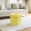 PINPLUS Small Folding Storage Ottoman with Lid, 32x32x29 cm, Yellow 2