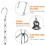 NiHome 10-Pack Space Saving Clothing Chain Hanger, Foldable Metal, Silver 3