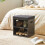 YMYNY Small Shoe Storage Bench with Cushion, Black, HBD028B 3