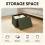 PINPLUS Folding Storage Box Ottoman, Linen Small Footstool, Olive Green 4