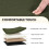 PINPLUS Folding Storage Box Ottoman, Linen Small Footstool, Olive Green 5
