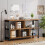 IBF 5 Cube Storage Organizer Bookshelf Low Bookcase 120cm Rustic Brown 3