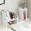 DoToGo Desk Shelf Organizer, Deskop Bookshelf for Small Space Adjustable Expendable for Office, Home, Kitchen (white-wlk) 3