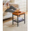 IBUYKE Rectangular Makeup Stool, PU Seat Vanity Chair, Light Brown WBD017J 4