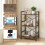 Casart CASART 3/5-Tier Bookcase (Rustic Brown, 42 x 28 x 71cm) 4
