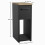 ComfortCove Narrow Bedside Table with Storage Shelf & Handle, Black/Oak 3