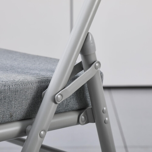 CHAIRABLE Padded Folding Chairs with Thick Cushion, 2 Pack Grey 2