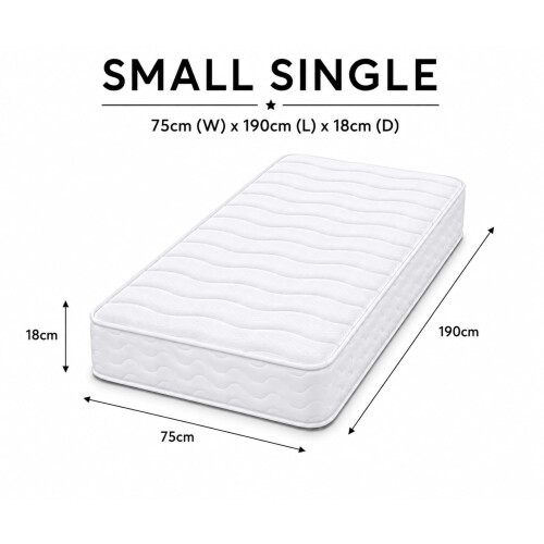 Starlight Beds Wave Budget Sprung Small Single Mattress with Foam Layer 2