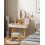 Dressing Table with Round Mirror and Lights, Small Vanity Desk with Stool 5
