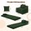 MeMoreCool Single Folding Sofa Bed, Convertible Boneless Couch, Green 2