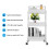 johgee Foldable 3 Tier Metal Utility Rolling Cart, Folding Mobile Multi-Function Storage Trolley Organizer Cart for Home Library 3