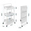 johgee Foldable 3 Tier Metal Utility Rolling Cart, Folding Mobile Multi-Function Storage Trolley Organizer Cart for Home Library 5