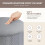 Bonlife Large Round Storage Ottoman, Foldable Footstool with Lid 3