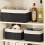 Vagusicc Wicker Storage Basket, Set of 3 Rectangular Storage Gift Hamper Basket with Removable Fabric Lining 5