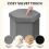 PINPLUS Hexagonal Storage Ottoman, Velvet Foldable Footstool, Grey 5