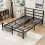 MOFLUT 4ft6 Double Bed Frame with Headboard, Metal Slats Support Platform Bed Frames Double Bed with Storage Under Bed 3