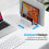 OMOTON Vertical Laptop Stand, Aluminium, Adjustable Dock Size, 3-Slot 5