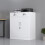 JINGUR Metal Storage Cupboard with Locking Doors and 2 Drawers (White) 3
