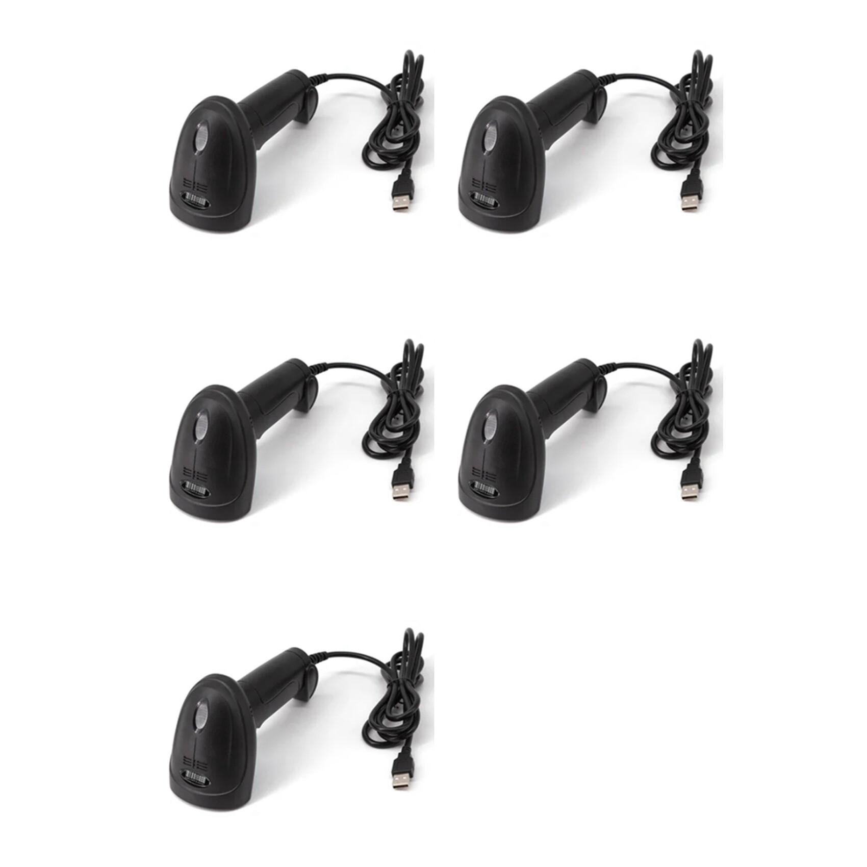 5X Universal 1D/2D USB Wired Barcode Scanner Handheld QR Codes Reader ...