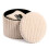 GEEZY GEEZY Foldable Ottoman Storage Stool Round Plush Collapsible Beige Footstool with Lid 1