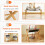 bimiti Foot Stool Bamboo Folding Foot Rest Foldable Ottoman Seat 4