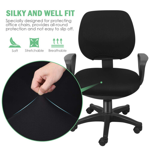 Cabilock Office Chair Covers Stretch Computer, Rotating Armchair Slipcover Protector 2